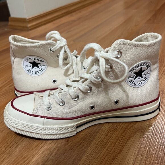 Converse Chuck 70 Vintage Canvas High Top Sneakers, Cream - Women’s 6.5 / Men’s - Picture 4 of 8